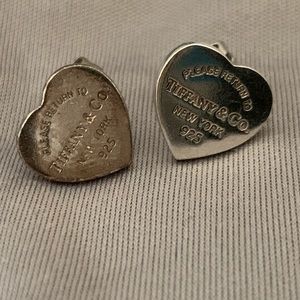 Tiffany & Co heart shaped stud earrings